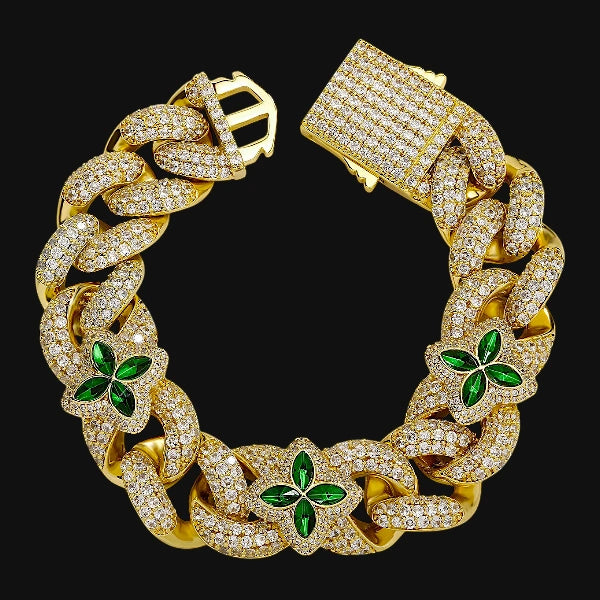 20 mm Lucky Link Cuban – Weißgold plattiert