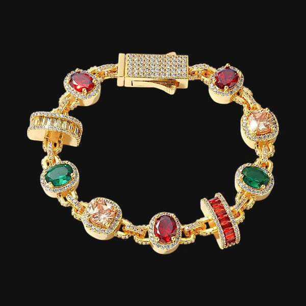 6mm Gem Clash Bracelet – White Gold Plated