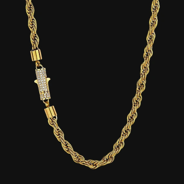 6 mm Kordelkette – Weißgold plattiert