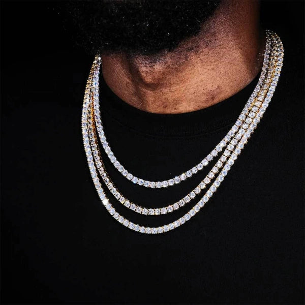 5mm Classic Tennis Chain – White Gold Plated