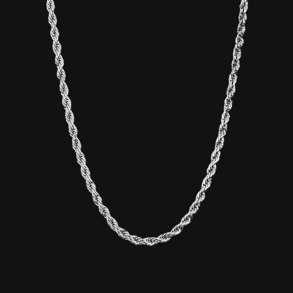 3mm Rope Chain Necklace – Stainless Steel