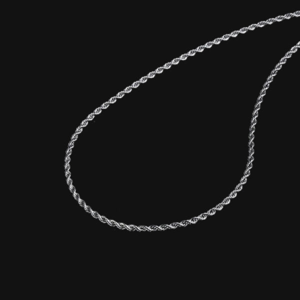 3mm Rope Chain Necklace – Stainless Steel
