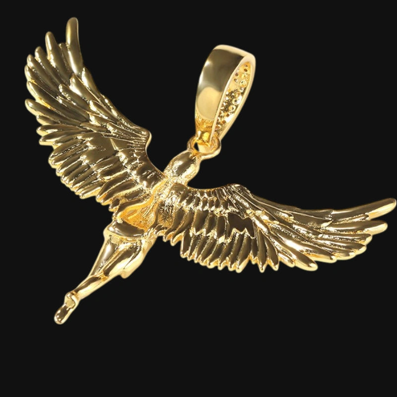 Heavenly Angel Pendan – White Gold Plated