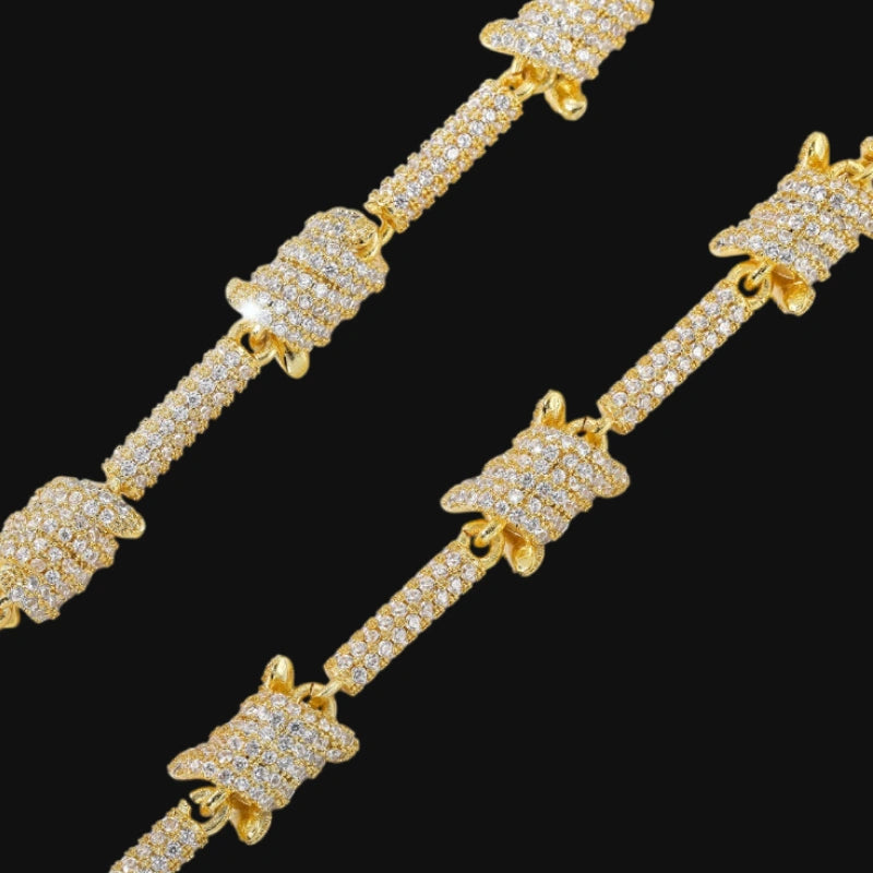 Rope Grip Bracelet – White Gold Plated