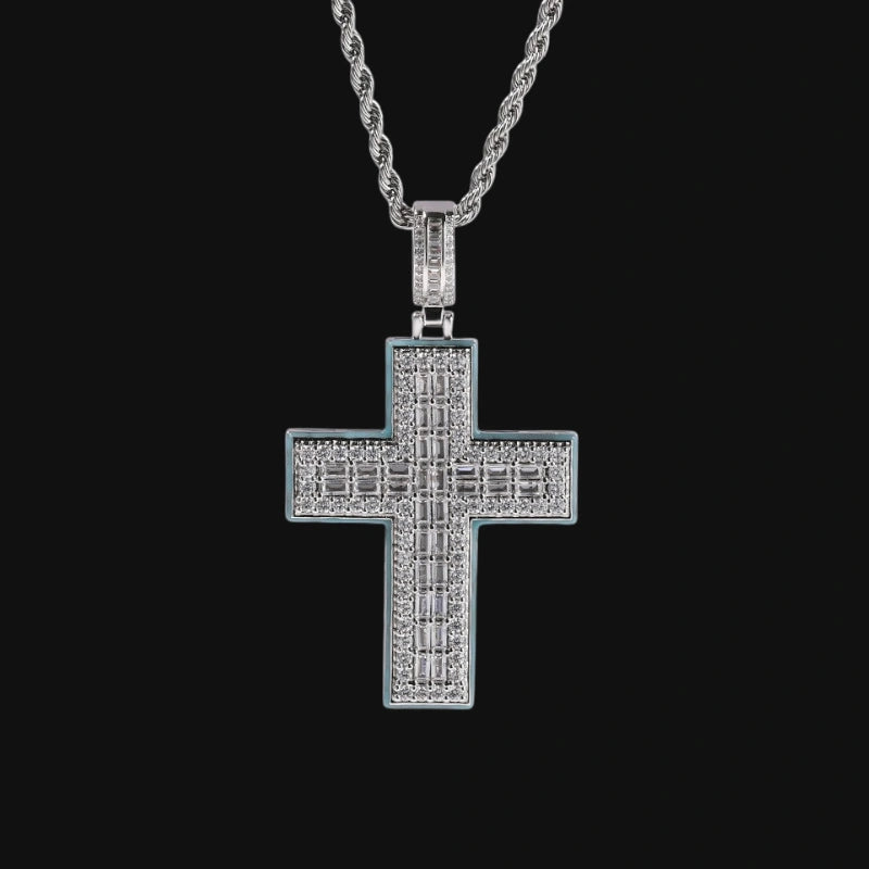 Iced Cross Pendant – Glow in the Dark