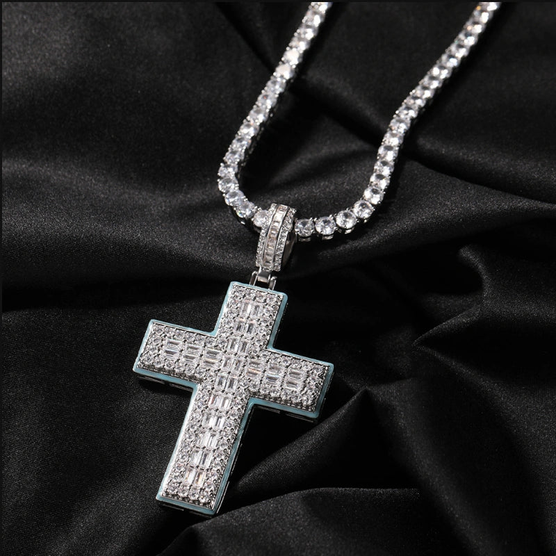 Iced Cross Pendant – Glow in the Dark