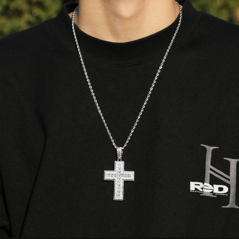 Iced Cross Pendant – Glow in the Dark