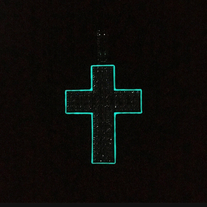 Iced Cross Pendant – Glow in the Dark