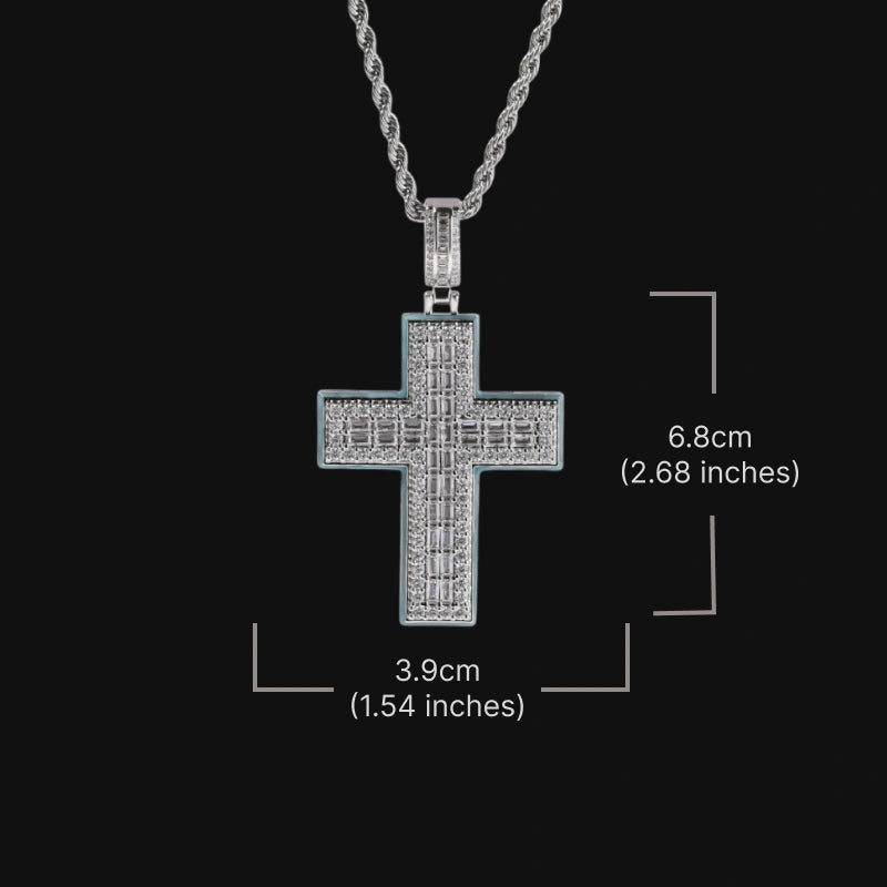 Iced Cross Pendant – Glow in the Dark