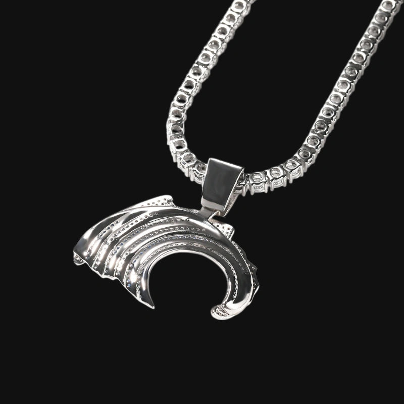 Iced Out Ocean Wave Pendant