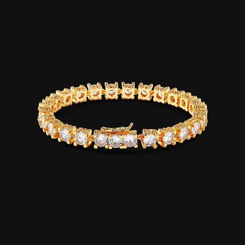 6mm Iced Out Tennis Bracelet – White Gold Plated