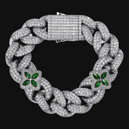 20mm Lucky Link Cuban – White Gold Plated