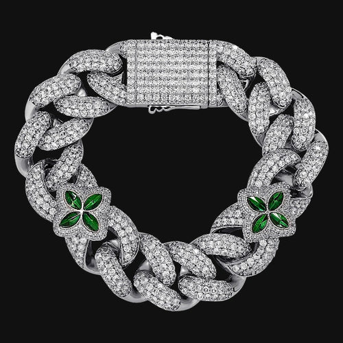 20mm Lucky Link Cuban – White Gold Plated