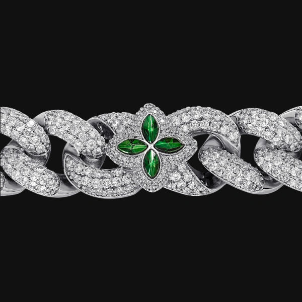 20mm Lucky Link Cuban – White Gold Plated