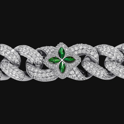 20mm Lucky Link Cuban – White Gold Plated