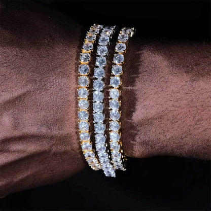 4 mm klassisk tennisarmbånd – hvidguldbelagt