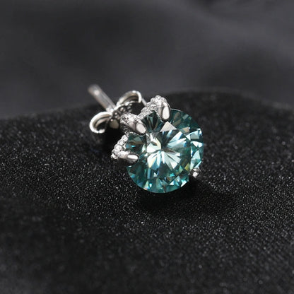 SBoucles d'oreilles solitaires en or 925 et plaqué or blanc