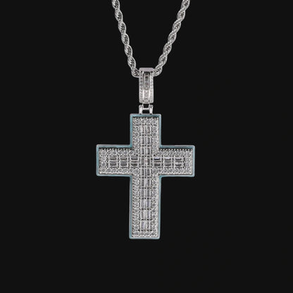 Iced Cross Pendant – Glow in the Dark