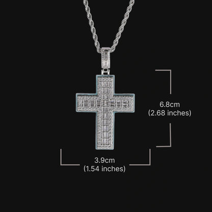 Iced Cross Pendant – Glow in the Dark