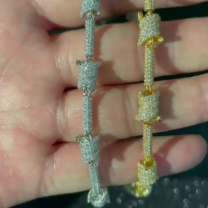 Rope Grip Bracelet – White Gold Plated