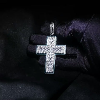 Iced Cross Pendant – Glow in the Dark